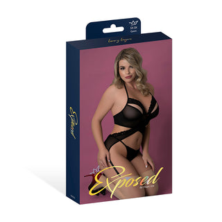 Magic Silk Rush Merry Widow & Panty Set Black