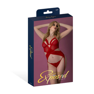 Magic Silk Rush Merry Widow & Panty Set Red