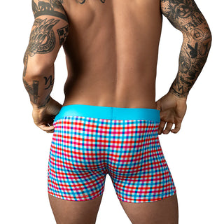 Male Power So Cumfy Gingham Boxer Brief