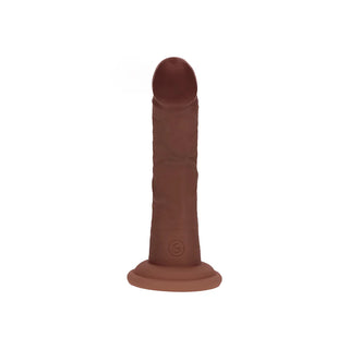 Realrock Dual Density Silicone Realistic 6 Inch Curved Suction Cup Dildo