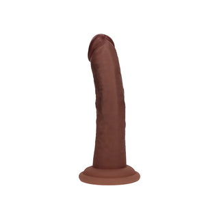 Realrock Dual Density Silicone Realistic 6 Inch Curved Suction Cup Dildo