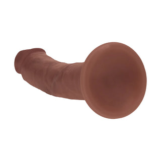 Realrock Dual Density Silicone Realistic 6 Inch Curved Suction Cup Dildo