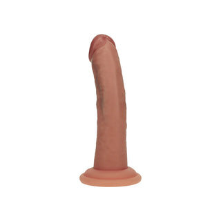 Realrock Dual Density Silicone Realistic 6 Inch Curved Suction Cup Dildo