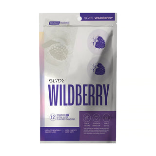 GLYDE Ultrathin Wildberry Flavored Vegan Latex Condom