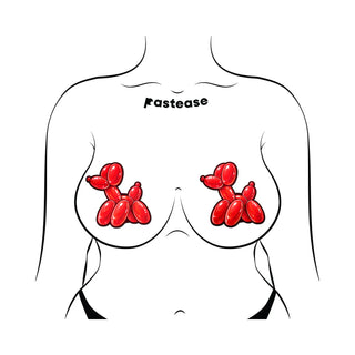 Pastease Red Balloon Animal Nipple Covers