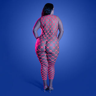 Fantasy Lingerie Glow Want It All Reversible Bodystocking & Rhinestone Pasties