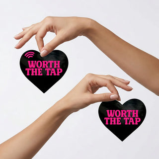 Neva Nude Worth the Tap Hot Pink Heart Smart NFC Nipple Pasties