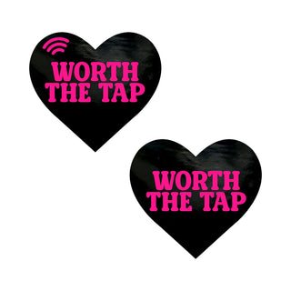 Neva Nude Worth the Tap Hot Pink Heart Smart NFC Nipple Pasties