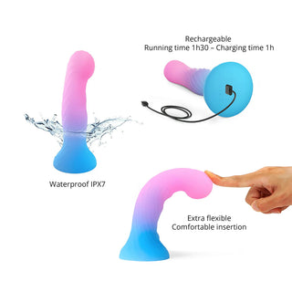 Love to Love Dildo LED Light Up Candy Loop Flexible Suction Cup Dildo