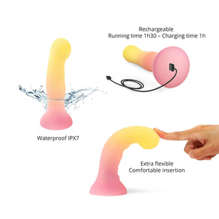 Love to Love Dildo LED Light Up Sugar Bomb Flexible Suction Cup Dildo