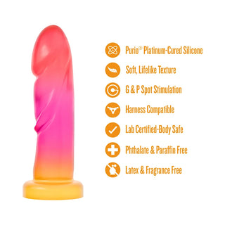 Avant Sunburst Girthy Silicone Dildo With Suction Cup