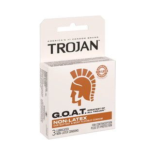 Trojan G.O.A.T Non-Latex Silicone Lubricated 3-Pack Condoms
