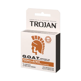 Trojan G.O.A.T Non-Latex Silicone Lubricated 3-Pack Condoms