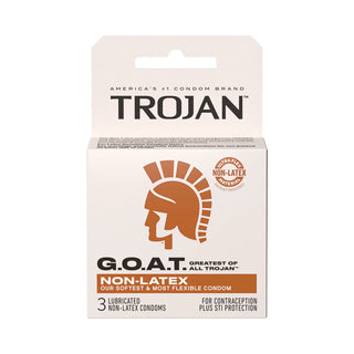 Trojan G.O.A.T Non-Latex Silicone Lubricated 3-Pack Condoms