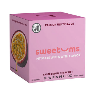 Sweetums Intimate Wipes Passion Fruit Flavor 10-Pack