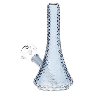 Sleek Art Deco Mini Glass Beaker Water Pipe - 5.5" / 10mm F / Colors Vary