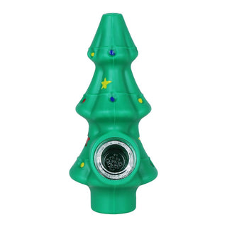5CT BUNDLE - Christmas Tree Silicone Hand Pipe - 4.9"