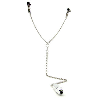 Sex Kitten Y-Style Adjustable Nipple Clamps With Bullet Vibrator