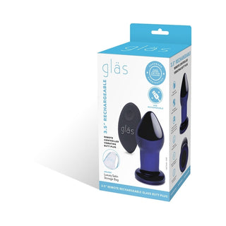 Glas 3.5 in. Rechargeable Remote-Controlled Vibrating Butt Plug - Horny Stoner