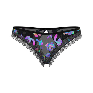Magic Silk Hazy Dayz Crotchless Panty with Open Back Mushroom - Horny Stoner