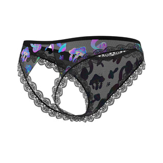 Magic Silk Hazy Dayz Crotchless Panty with Open Back Mushroom - Horny Stoner