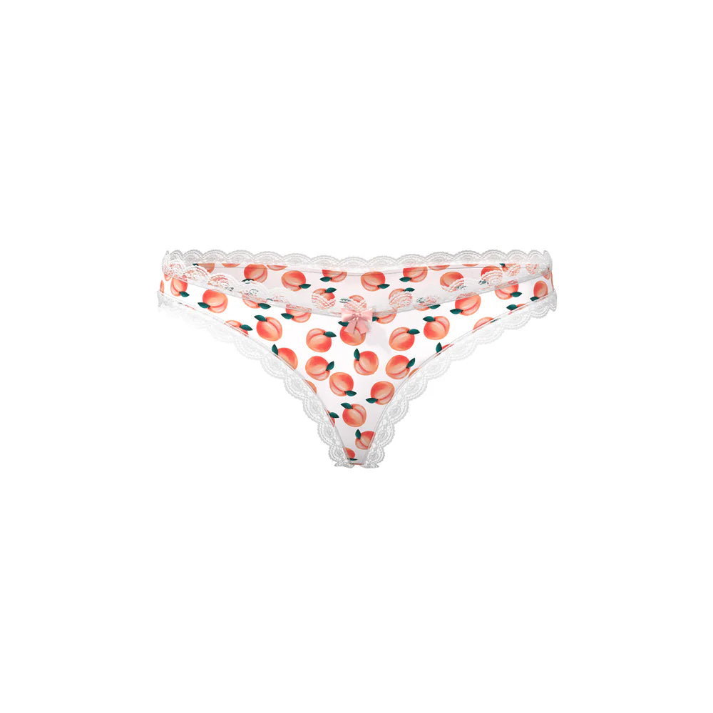 Magic Silk Sweet Treats Crotchless Thong with Flavored Lube