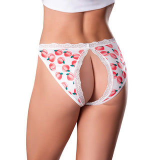 Magic Silk Sweet Treats Split Back & Crotchless Panty with Flavored Lube - Horny Stoner