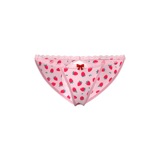 Magic Silk Sweet Treats Split Back & Crotchless Panty with Flavored Lube - Horny Stoner