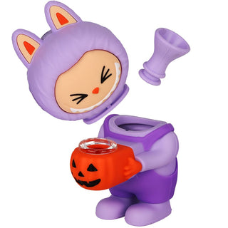 Halloween Labubu Inspired Silicone Water Pipe - 6" 3CT BUNDLE/ Assorted Colors