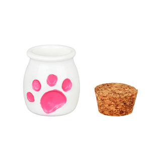 Cat Paw Glass Hand Pipe & Jar Set - 4" - Horny Stoner