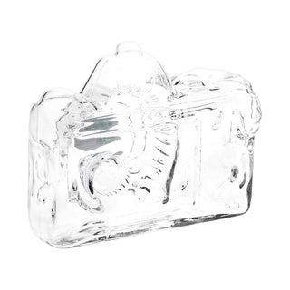 SeshGear Old School Camera Glass Hand Pipe - 3.75" / Clear