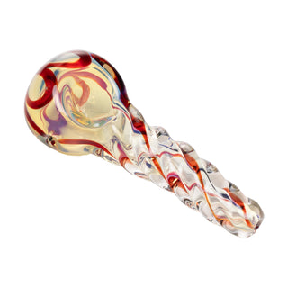 Human Grade Twist Glass Spoon Pipe Model B - Horny Stoner