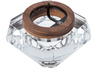 Marley Natural Black Walnut Crystal Ashtray