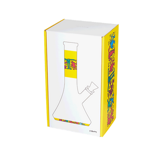 K. Haring Glass Beaker Water Pipe