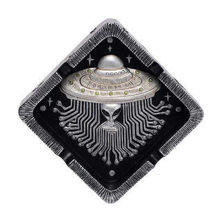 SILVER UFO ASHTRAY