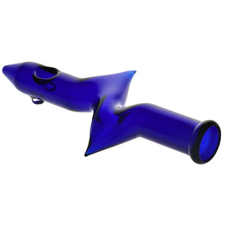 Solid Color Zig Zag Glass Steamroller Pipe - 8" / Colors Vary - Horny Stoner