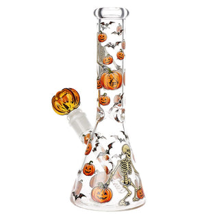 Pulsar Halloween Ball Herb Pipe Glow Duo - 10" / 14mm F