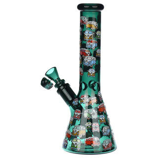 Pulsar Greatest Hits Series Glow Herb Pipe Duo / 10" / 14mm F - Horny Stoner