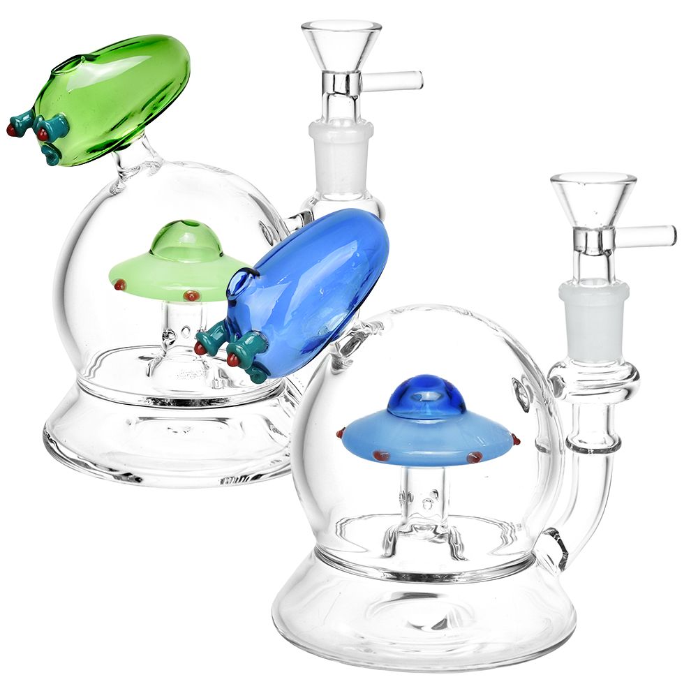 Toke Me To Your Weeder UFO Water Pipe - 5" / 14mm F / Colors Vary - Horny Stoner