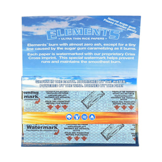 Elements Ultra Thin Rice Rolling Papers - Horny Stoner