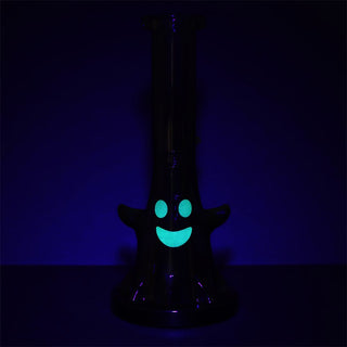 Pulsar Happy Ghost Glass Water Pipe - 10" / 14mm F