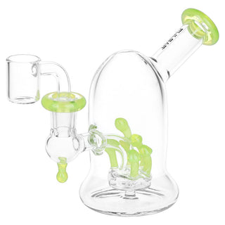 Pulsar Bioluminescence Shroom Perc Mini Glass Dab Rig - 5" / 14mm F / Colors Vary - Horny Stoner