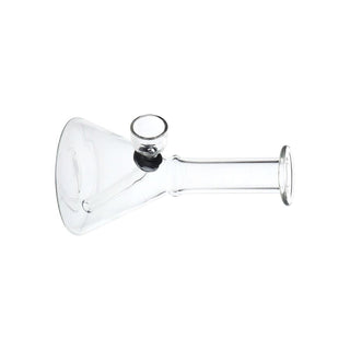 Mini, But Mighty Beaker Glass Water Pipe - 4.75" / Clear - Horny Stoner