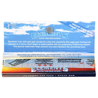 Elements Ultra Thin Rice Rolling Papers - Horny Stoner