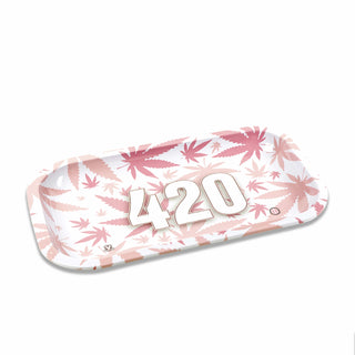 420 Pink Metal Rollin' Tray - Horny Stoner