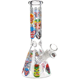 Pulsar Luchadors Beaker Glass Water Pipe - 10" / 14mm F