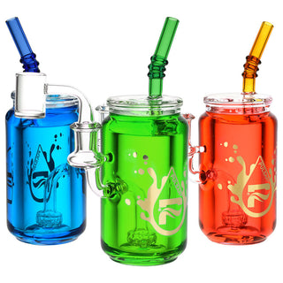 Pulsar Soda Can Glycerin Dab Rig | 8" | 14mm F - Horny Stoner
