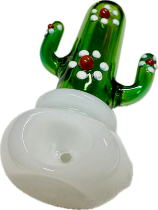Ripkitty 4.5" Borosilicate Glass Cactus Spoon Pipe | Dry Herb Hand Pipe