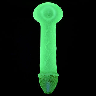 Phosphorescent Phallus Glow in the Dark Glass Pipe - 6.25" - Horny Stoner