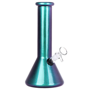 SeshGear Boxed Sparkle and Shine Beaker Glass Water Pipe - 10" / 14mm F / Colors Vary